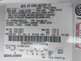 2010 Ford Fusion SE with VIN 3FAHP0HA5AR303746, listed as a IAAI auction lot 42628472 with 101,373 mi miles and . Bid and sale history available at DreamBid. Image 9.