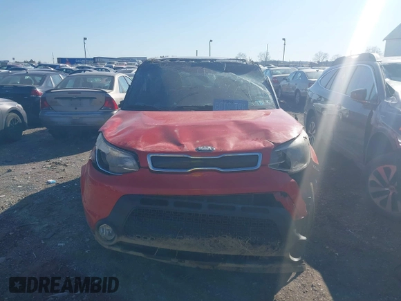 2014 Kia Soul + with VIN KNDJP3A57E7738520, listed as a IAAI auction lot 41761602 with 91,138 mi miles. Bid and sale history available at carsss.com. Image 12.