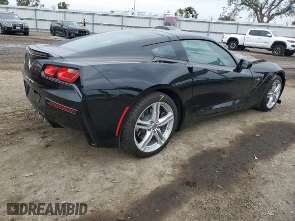 2017 Chevrolet Corvette 1LT with VIN 1G1YA2D7XH5101007, listed as a Copart auction lot 43644564 with 13,490 mi miles. Bid and sale history available at carsss.com. Image 3.