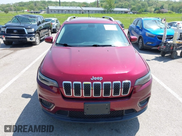 2020 Jeep Cherokee Latitude with VIN 1C4PJLCB4LD615142, listed as a IAAI auction lot 42116038 with 52,250 mi miles and . Bid and sale history available at DreamBid. Image 12.