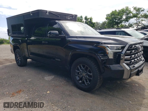2023 Toyota Tundra Platinum with VIN 5TFNA5EC3PX017198, listed as a Copart auction lot 62857595 with 16,571 mi miles and Salvage title. Bid and sale history available at DreamBid. Image 4.