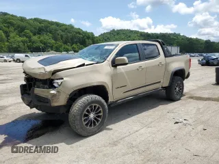 2021 Chevrolet Colorado 4WD ZR2 with VIN 1GCGTEEN5M1165629, listed as a Copart auction lot 61589415 with 65,579 mi miles and Salvage title. Bid and sale history available at DreamBid. Image 1.