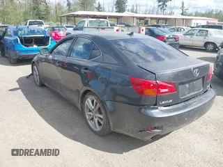 2007 Lexus IS with VIN JTHBK262475037345, listed as a IAAI auction lot 42088118 with 224,649 mi miles. Bid and sale history available at carsss.com. Image 3.