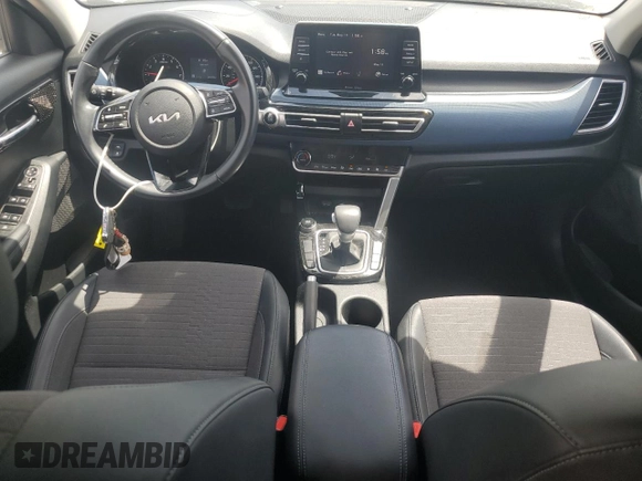 2023 Kia Seltos S with VIN KNDEU2AA9P7432889, listed as a Copart auction lot 56250285 with 25,074 mi miles and Salvage title. Bid and sale history available at DreamBid. Image 8.