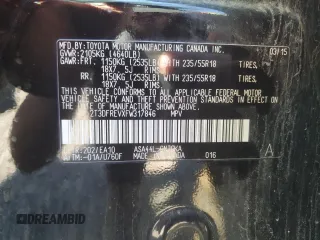 2015 Toyota RAV4 Limited with VIN 2T3DFREVXFW317846, listed as a Copart auction lot 62609405 with 262,083 mi miles and Clean title. Bid and sale history available at DreamBid. Image 13.