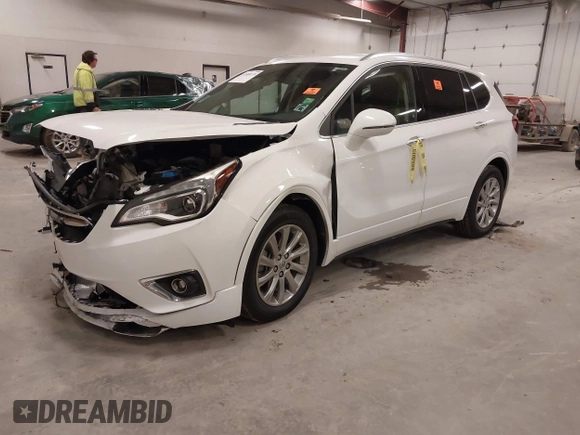 2019 Buick Envision Essence with VIN LRBFXCSA1KD033015, listed as a IAAI auction lot 41889135 with 43,417 mi miles and . Bid and sale history available at carsss.com. Image 17.