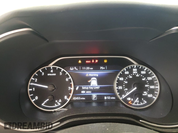 2020 Nissan Maxima Platinum with VIN 1N4AA6FV5LC375169, listed as a Copart auction lot 80644594 with 45,453 mi miles and Salvage Title. Bid and sale history available at DreamBid. Image 9.