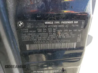 1995 BMW 3 Series 325iC with VIN WBABJ6321SJD39126, listed as a Copart auction lot 71459894 with 0 mi miles and Clean Title. Bid and sale history available at carsss.com. Image 12.