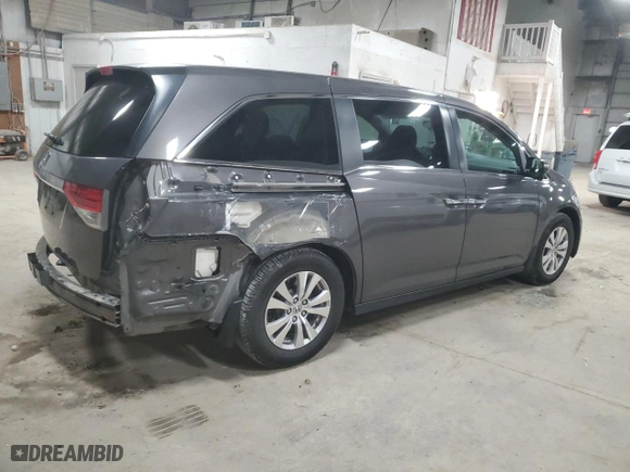 2014 Honda Odyssey EX with VIN 5FNRL5H4XEB130086, listed as a Copart auction lot 52018125 with 120,601 mi miles and Salvage Title. Bid and sale history available at carsss.com. Image 3.