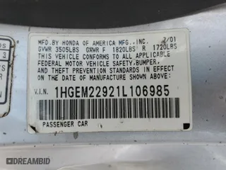 2001 Honda Civic EX with VIN 1HGEM22921L106985, listed as a Copart auction lot 49196115 with 150,748 mi miles and Salvage Title. Bid and sale history available at carsss.com. Image 13.