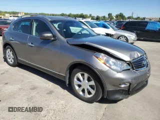 2010 Infiniti EX Journey with VIN JN1AJ0HR3AM755208, listed as a Copart auction lot 70825834 with 97,838 mi miles and Salvage Title. Bid and sale history available at carsss.com. Image 4.