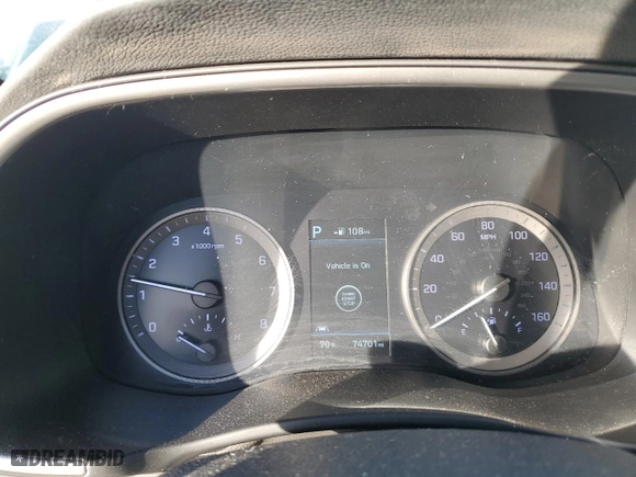 2019 Hyundai Tucson Night with VIN KM8J33AL2KU019307, listed as a Copart auction lot 82619544 with 74,701 mi miles and Salvage Title. Bid and sale history available at carsss.com. Image 9.