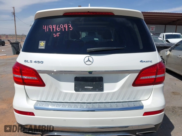 2019 Mercedes-Benz GLS with VIN 4JGDF6EE3KB224583, listed as a IAAI auction lot 41946943 with 99,698 mi miles. Bid and sale history available at carsss.com. Image 16.