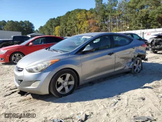 2012 Hyundai Elantra Limited with VIN KMHDH4AE7CU190593, listed as a Copart auction lot 45472085 with 0 mi miles and Non Repairable. Bid and sale history available at carsss.com. Image 1.