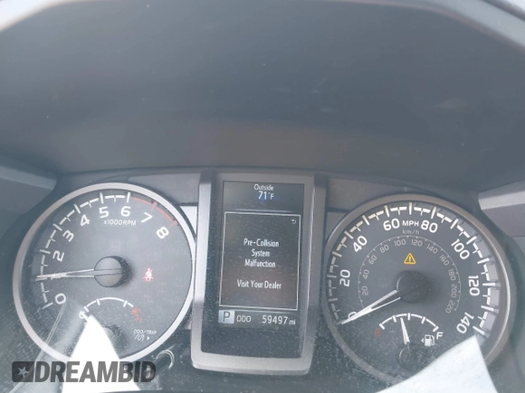 2018 Toyota Tacoma SR with VIN 3TMCZ5AN6JM170128, listed as a IAAI auction lot 42038979 with 59,497 mi miles. Bid and sale history available at carsss.com. Image 7.