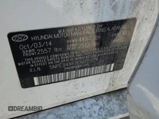 2015 Hyundai Sonata Limited with VIN 5NPE34AF7FH101524, listed as a Copart auction lot 52241465 with 136,586 mi miles and Salvage Title. Bid and sale history available at DreamBid. Image 12.