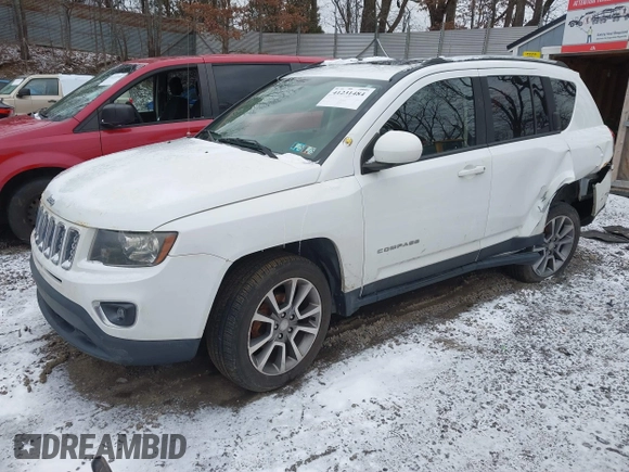 2015 Jeep Compass Limited with VIN 1C4NJDCB9FD216387, listed as a IAAI auction lot 41231484 with 95,436 mi miles. Bid and sale history available at carsss.com. Image 16.