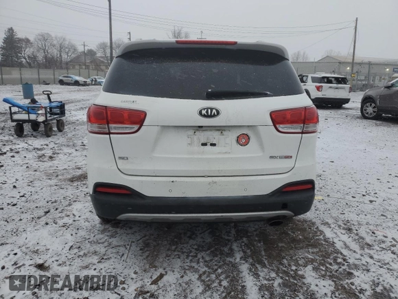 2016 Kia Sorento EX with VIN 5XYPHDA16GG037080, listed as a Copart auction lot 46309455 with 0 mi miles and Salvage Title. Bid and sale history available at carsss.com. Image 6.