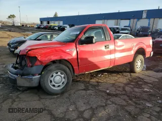 2014 Ford F-150 XL with VIN 1FTMF1CM7EKE03408, listed as a Copart auction lot 49476155 with 217,914 mi miles and Salvage Title. Bid and sale history available at carsss.com. Image 1.