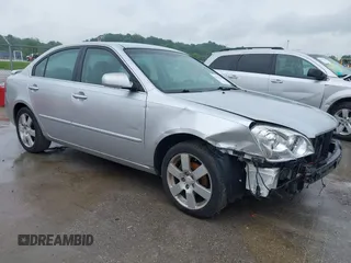 2008 Kia Optima LX z VIN KNAGE124585221546, wystawiony jako IAAI lot #42224470 z przebiegiem 118 410 mil mil oraz . Historia ofert i sprzedaży dostępna na DreamBid. Obrazek 1.