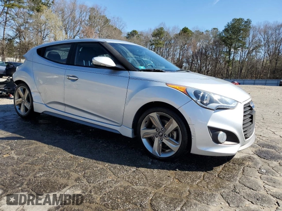2014 Hyundai Veloster Turbo with VIN KMHTC6AE8EU183757, listed as a Copart auction lot 47384425 with 82,561 mi miles and Salvage Title. Bid and sale history available at carsss.com. Image 4.