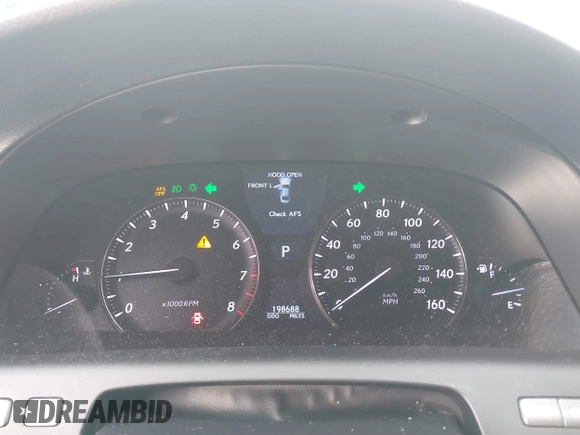 2008 Lexus LS 460 with VIN JTHBL46F085080285, listed as a IAAI auction lot 41086383 with 198,688 mi miles and . Bid and sale history available at carsss.com. Image 7.