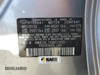 2016 Hyundai Sonata Hybrid SE with VIN KMHE24L1XGA013950, listed as a Copart auction lot 67882953 with 88,426 mi miles. Bid and sale history available at carsss.com. Image 14.