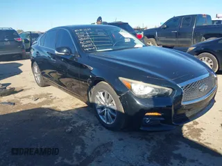 2014 Infiniti Q50 Premium with VIN JN1BV7AP4EM678445, listed as a IAAI auction lot 41262112 with 62,797 mi miles. Bid and sale history available at carsss.com. Image 1.