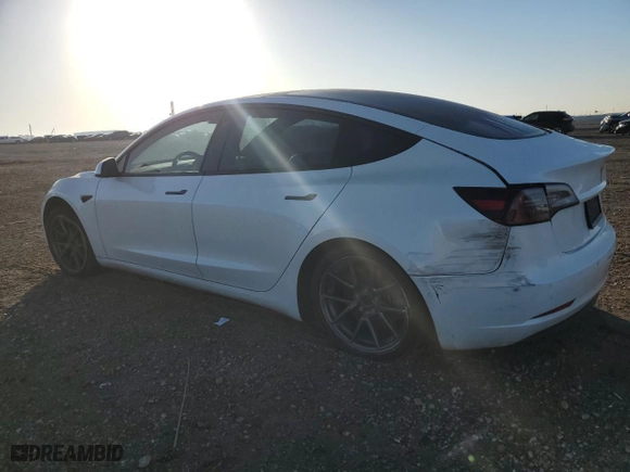 2021 Tesla Model 3 Standard Range Plus with VIN 5YJ3E1EA9MF100403, listed as a Copart auction lot 48561545 with 68,996 mi miles and Salvage Title. Bid and sale history available at carsss.com. Image 2.