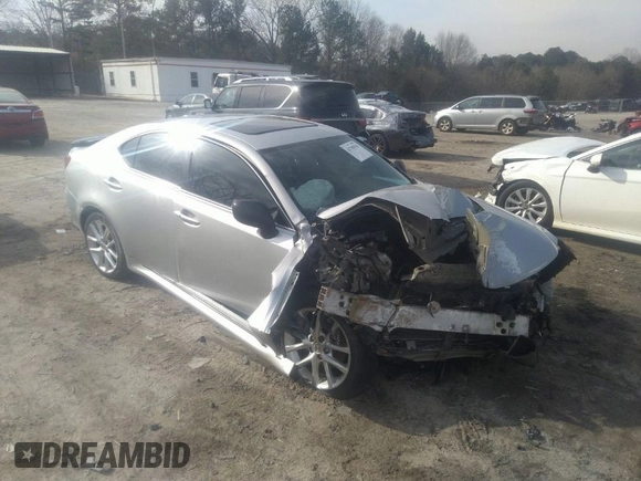 2006 Lexus IS 250 with VIN JTHCK262865000138, listed as a IAAI auction lot 41790702 with 220,000 mi miles and . Bid and sale history available at DreamBid. Image 1.