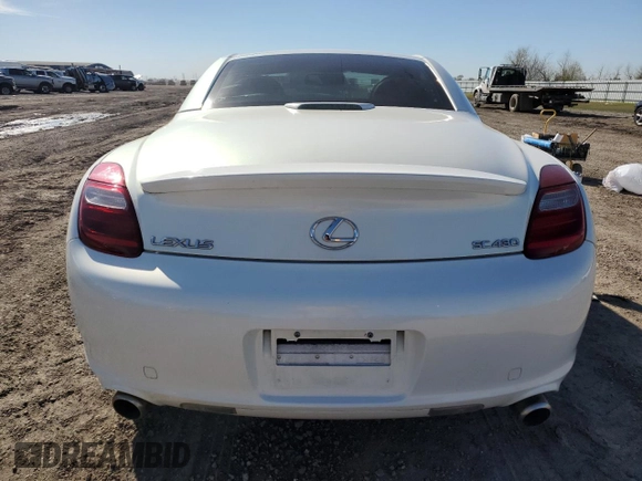 2006 Lexus SC 430 z VIN JTHFN48Y069006512, wystawiony jako Copart lot #47522475 z przebiegiem 174 518 mil mil oraz Szkody całkowita. Historia ofert i sprzedaży dostępna na DreamBid. Obrazek 6.