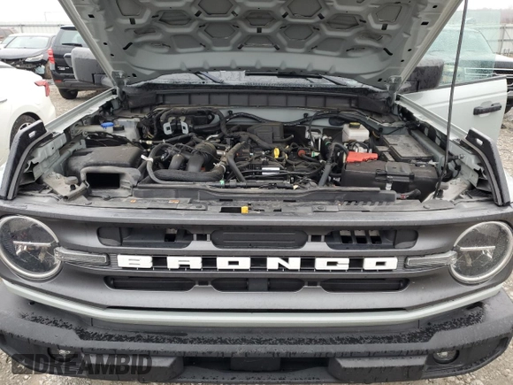 2021 Ford Bronco with VIN 1FMDE5BH9MLA96763, listed as a Copart auction lot 43749545 with 57,411 mi miles and Salvage Title. Bid and sale history available at DreamBid. Image 13.