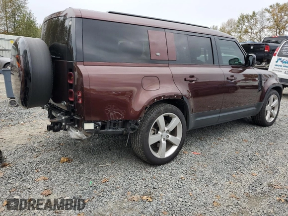 2023 Land Rover Defender z VIN SALEVFEU3P2158961, wystawiony jako Copart lot #72274444 z przebiegiem 18 533 mil mil oraz Szkoda całkowita • Salvage title. Historia ofert i sprzedaży dostępna na DreamBid. Obrazek 3.