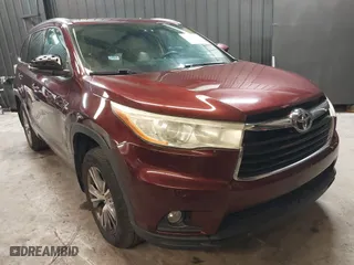 2014 Toyota Highlander XLE with VIN 5TDJKRFH9ES066731, listed as a IAAI auction lot 41449309 with 96,035 mi miles. Bid and sale history available at carsss.com. Image 1.