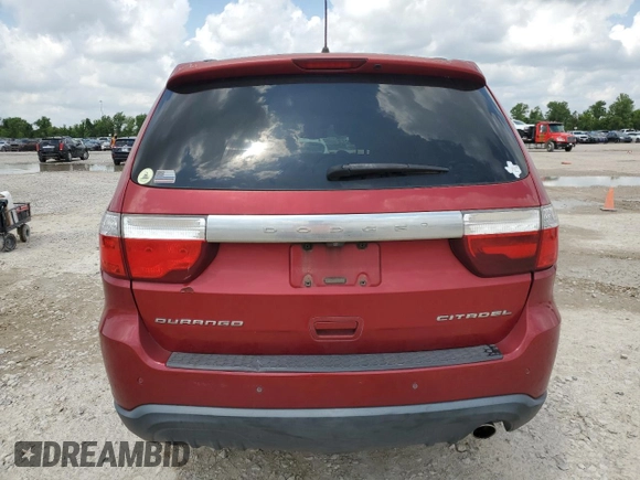 2011 Dodge Durango Citadel with VIN 1D4RD5GG9BC652941, listed as a Copart auction lot 54244575 with 157,714 mi miles and Salvage title. Bid and sale history available at DreamBid. Image 6.