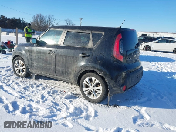 2015 Kia Soul + with VIN KNDJP3A57F7187233, listed as a IAAI auction lot 41576363 with 96,017 mi miles. Bid and sale history available at carsss.com. Image 3.