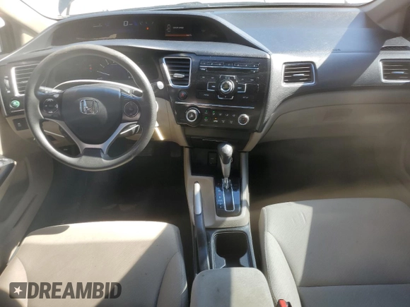 2013 Honda Civic LX with VIN 2HGFB2F58DH533641, listed as a Copart auction lot 58331725 with 79,830 mi miles and Salvage title. Bid and sale history available at DreamBid. Image 8.
