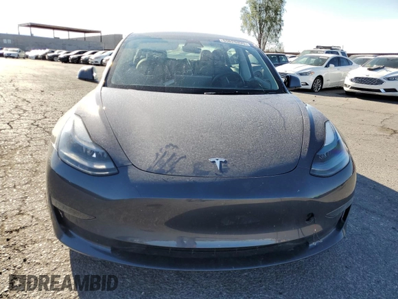 2023 Tesla Model 3 with VIN 5YJ3E1EA4PF556782, listed as a Copart auction lot 55626935 with 26,615 mi miles and Salvage title. Bid and sale history available at DreamBid. Image 5.