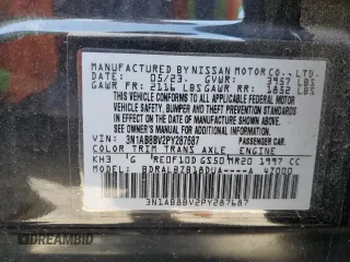 2023 Nissan Sentra S with VIN 3N1AB8BV2PY287687, listed as a Copart auction lot 50057175 with 28,014 mi miles and Salvage Title. Bid and sale history available at DreamBid. Image 12.