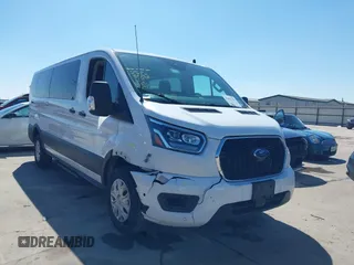2023 Ford Transit Passenger XL with VIN 1FBAX2YG2PKA59910, listed as a IAAI auction lot 41663186 with 60,803 mi miles and . Bid and sale history available at DreamBid. Image 1.