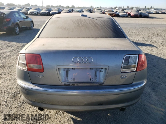 2006 Audi A8 4.2L z VIN WAULL44E06N015916, wystawiony jako Copart lot #73160184 z przebiegiem Nie podano mil oraz Czysty tytuł • Clean title. Historia ofert i sprzedaży dostępna na DreamBid. Obrazek 6.
