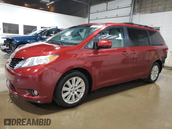 2014 Toyota Sienna LE with VIN 5TDJK3DC9ES083307, listed as a Copart auction lot 57939385 with 132,494 mi miles and Salvage title. Bid and sale history available at DreamBid. Image 1.