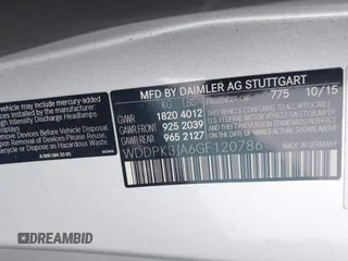 2016 Mercedes-Benz SLK 300 z VIN WDDPK3JA6GF120786, wystawiony jako IAAI lot #42194863 z przebiegiem 114 125 mil mil oraz . Historia ofert i sprzedaży dostępna na DreamBid. Obrazek 9.