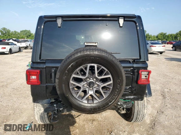 2024 Jeep Wrangler Sahara with VIN 1C4PJXEN1RW118397, listed as a Copart auction lot 56307925 with 7,257 mi miles and Salvage Title. Bid and sale history available at DreamBid. Image 6.