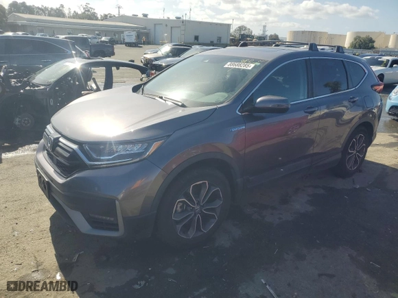 2020 Honda CR-V Hybrid EX-L with VIN 7FART6H84LE024923, listed as a Copart auction lot 88688285 with 52,314 mi miles and Salvage Title. Bid and sale history available at carsss.com. Image 1.
