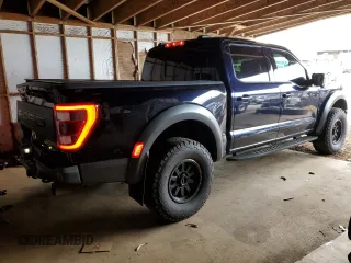 2021 Ford F-150 Raptor with VIN 1FTFW1RG7MFC35951, listed as a Copart auction lot 42691875 with 38,371 mi miles and Salvage Title. Bid and sale history available at carsss.com. Image 3.