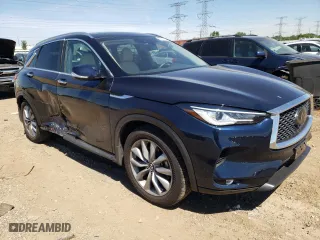 2022 Infiniti QX50 LUXE with VIN 3PCAJ5BBXNF115520, listed as a Copart auction lot 58223974 with 18,304 mi miles and Salvage Title. Bid and sale history available at carsss.com. Image 4.
