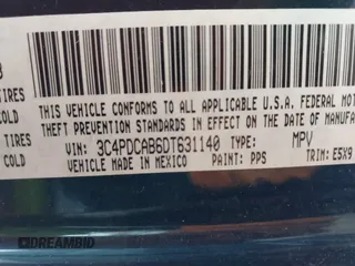 2013 Dodge Journey SE with VIN 3C4PDCAB6DT631140, listed as a IAAI auction lot 41833560 with 222,788 mi miles. Bid and sale history available at carsss.com. Image 9.