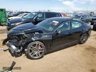 2023 Kia Stinger GT2 with VIN KNAE55LC3P6125444, listed as a Copart auction lot 66313454 with 5,753 mi miles and Salvage Title. Bid and sale history available at carsss.com. Image 1.