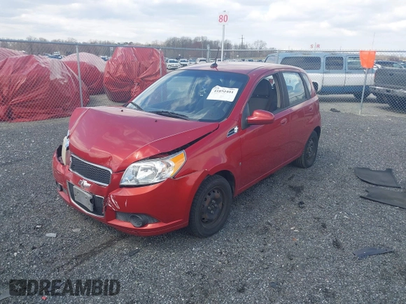 2009 Chevrolet Aveo 1LT with VIN KL1TD66E89B628730, listed as a IAAI auction lot 41890401 with 174,673 mi miles and . Bid and sale history available at DreamBid. Image 2.